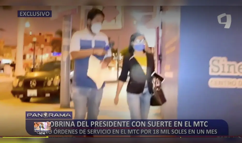 Sobrina de Pedro Castillo ganó dos órdenes de servicio por S/ 18.000 en MTC en tan solo un mes. Foto: captura de Panorama