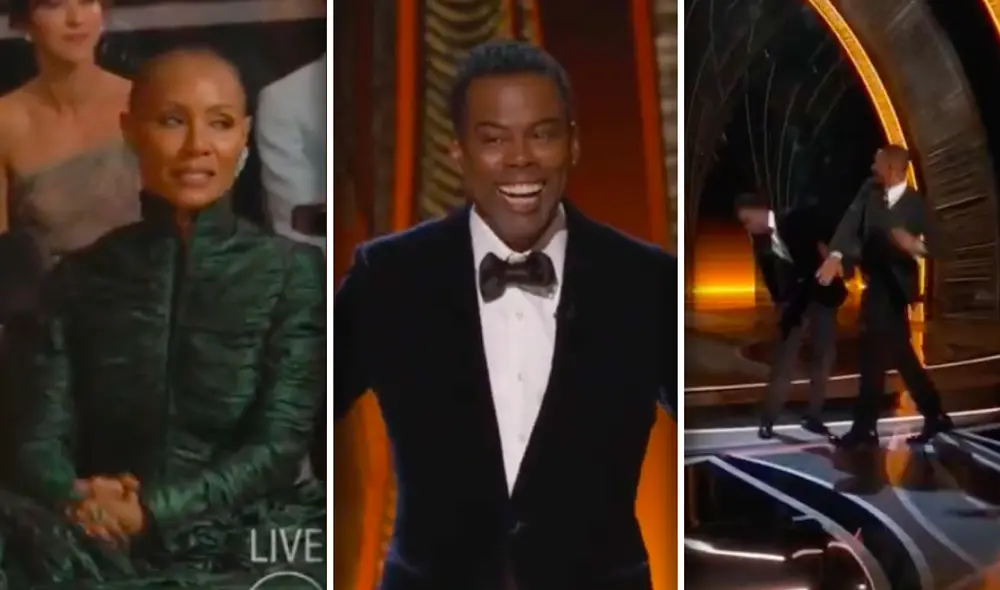 Chris Rock se burló de la calvicie de Jada Pinkett durante los Oscar 2022. Foto: composición/captura TNT
