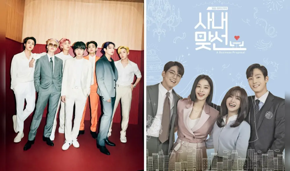 BTS hace un breve cameo en el episodio 9 de "A business proposal". Foto composición: BIGHIT y FilmAffinity