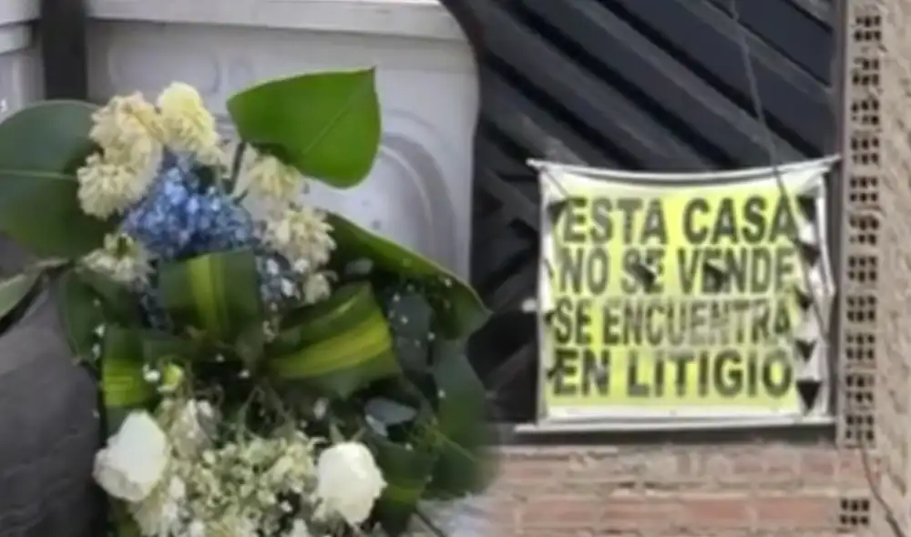 Hombre encontró el arreglo de flores el último domingo. Foto: captura Panamericana Noticias