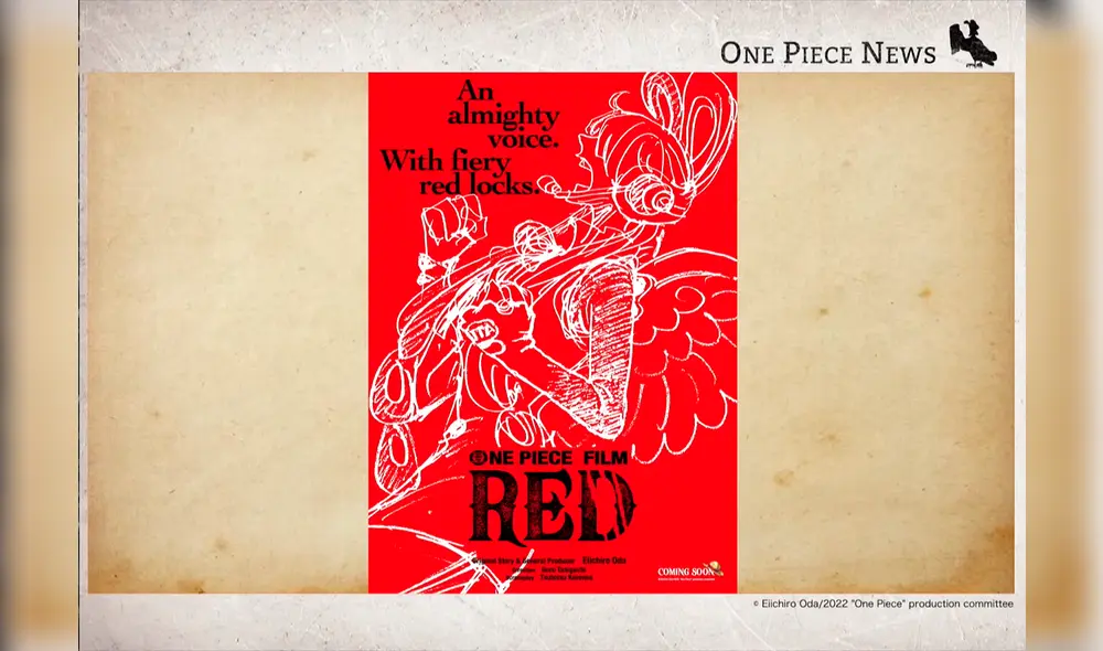 Visual de "One Piece Film Red" en el programa especial de Youtube. Foto: Canal de Youtube ONE PIECE公式YouTubeチャンネル