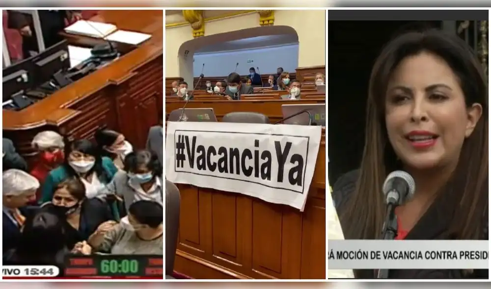 El debate de la moción de vacancia contra Pedro Castillo registró algunos exabruptos. Foto: composición LR
