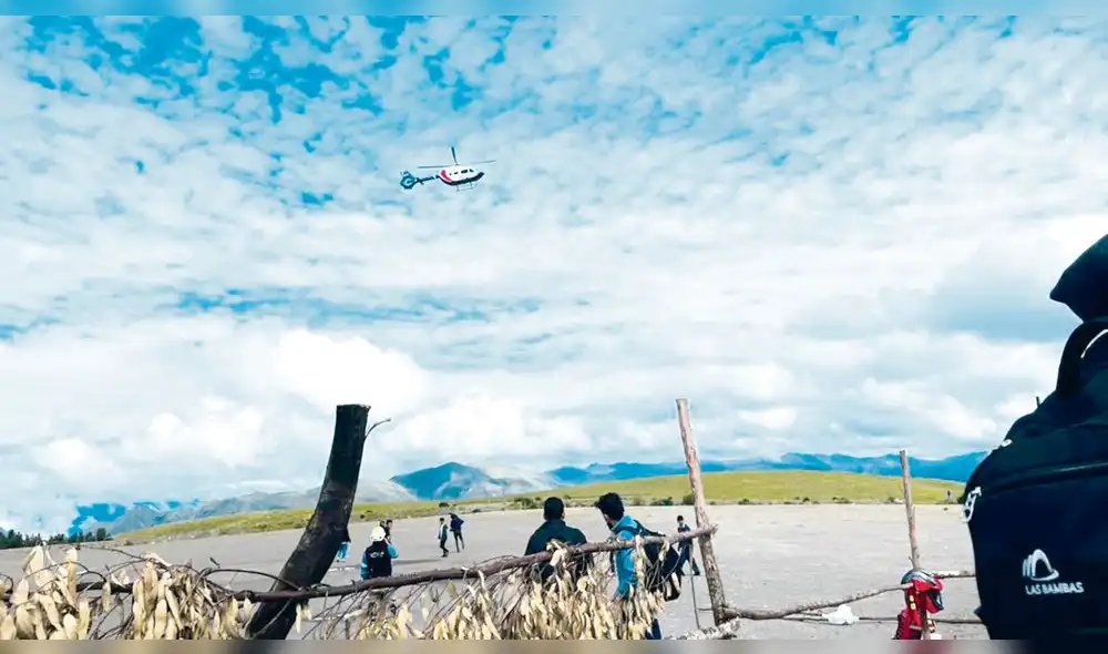 Protesta. Manifestantes intentaron frustrar traslado de trabajadores de la minera Las Bambas en helicóptero. Foto: La República