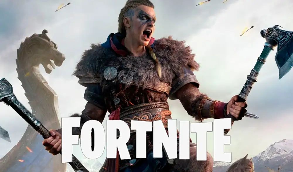 Según insider, Eivor aparecería en la tienda de Fortnite este jueves 31 de marzo. Foto: Assassin's Creed Valhalla - composición La República