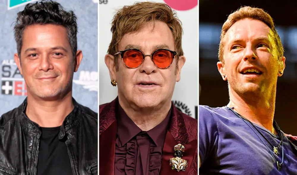 Artistas como Alejandro Sanz, Elton John y Chris Martin despliegan su talento para con el piano. Foto: composición LR