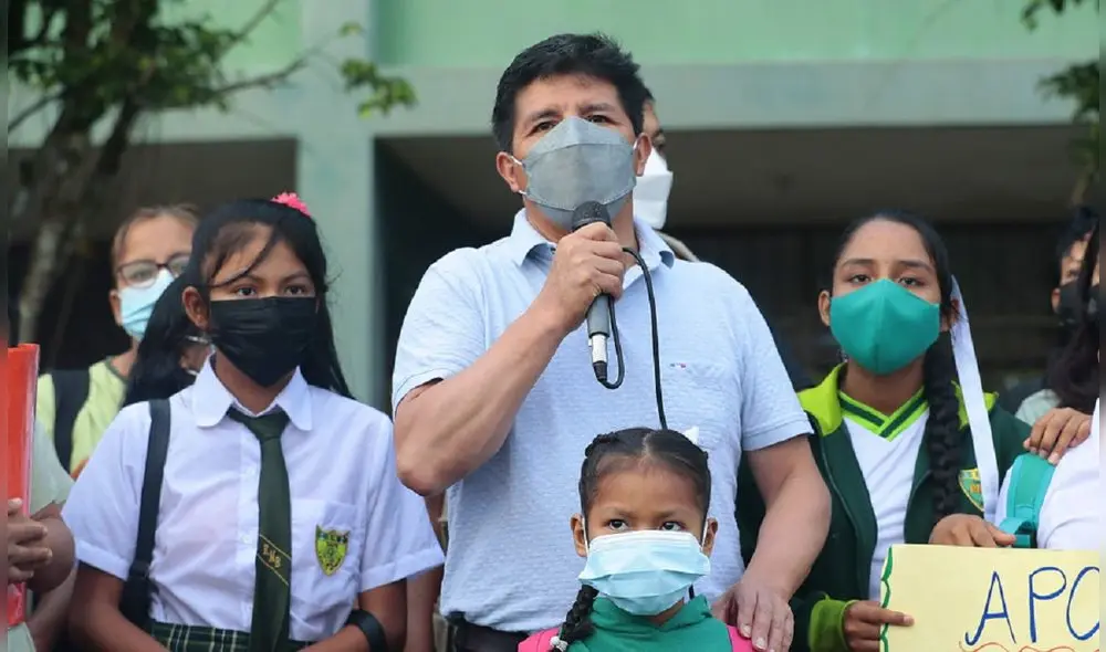 El presidente dio sus declaraciones desde Pasco. Foto: Presidencia