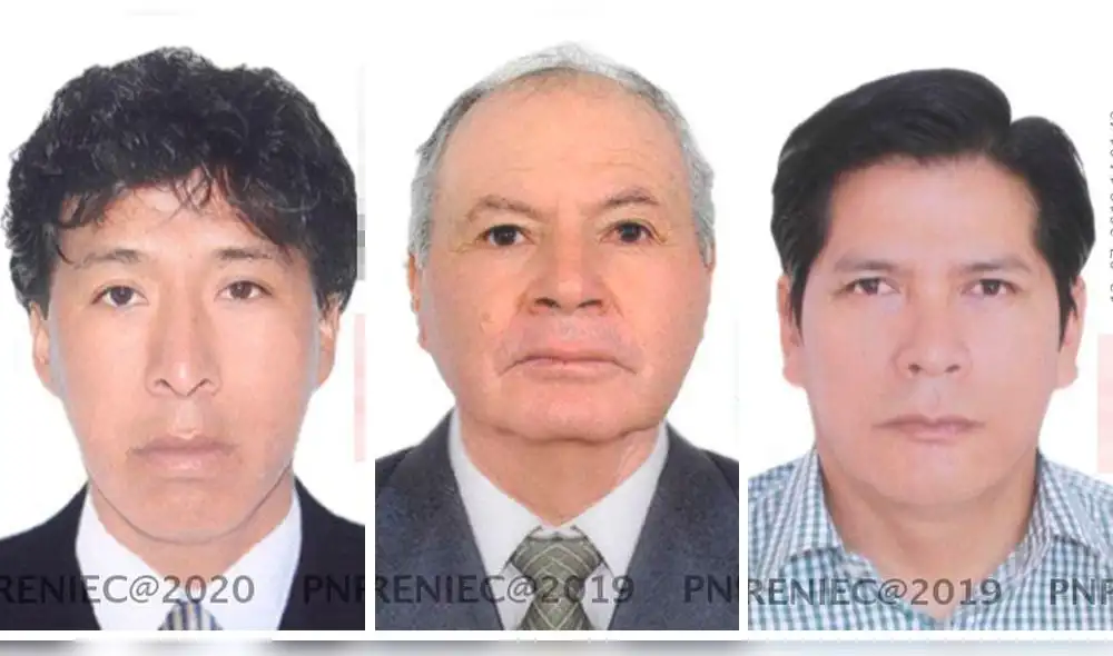 De izq. a der.: Oscar León Laura, Pedro Fuentes Fuentes y Juan Bermejo Velásquez. Foto: Composición LR / Los más buscados