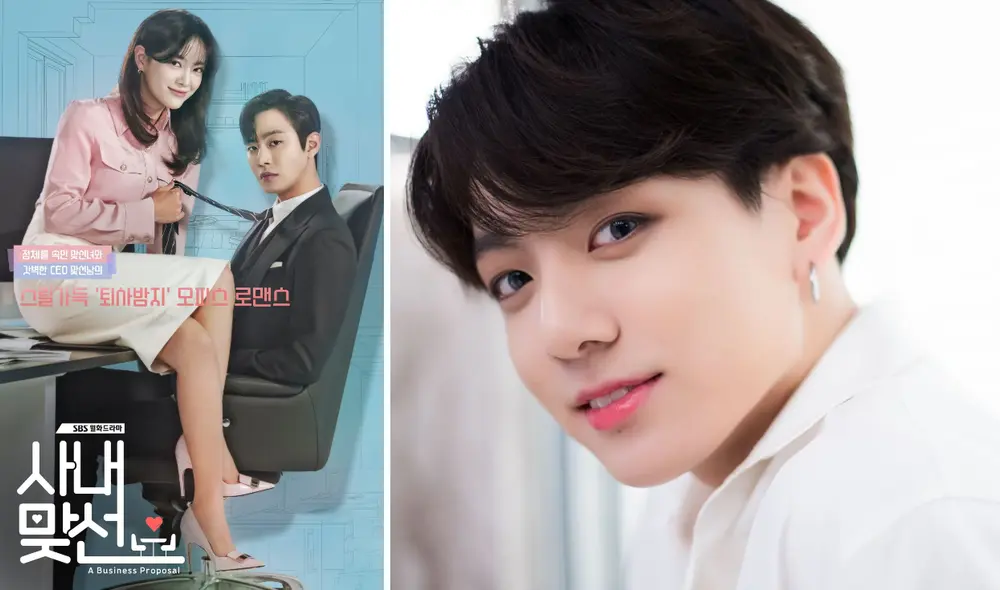 "A business proposal" sorprendió a los fans del k-pop con un curioso cameo de Jungkook de BTS en el capítulo 10. Foto: composición La República / SBS / Naver x Dispatch