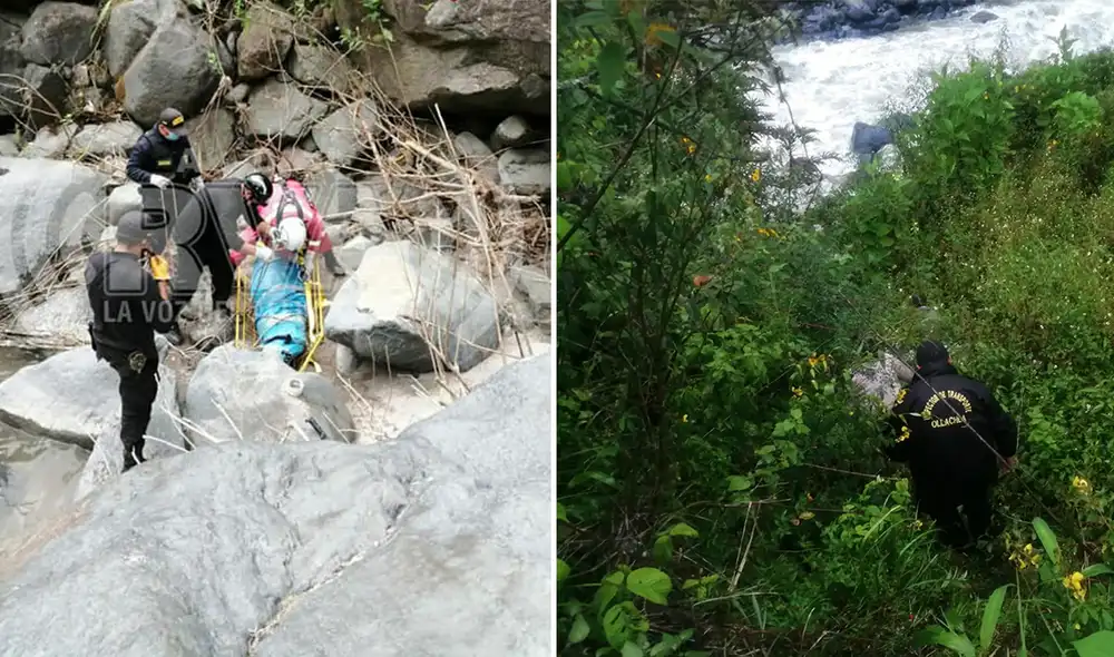 Cadáver fue recuperado por bomberos, policías y serenos. Foto: Composición La República/radio Allinccapac Cadáver fue recuperado por bomberos, policías y serenos. Foto: Composición La República/radio Allinccapac