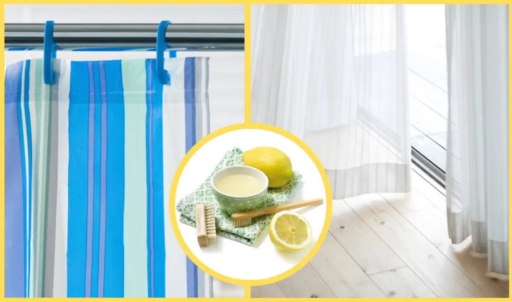Saca la suciedad y moho de tus cortinas con estos trucos caseros fáciles de realizar. Foto: composición/LimpiezaPedia/Cleanipedia