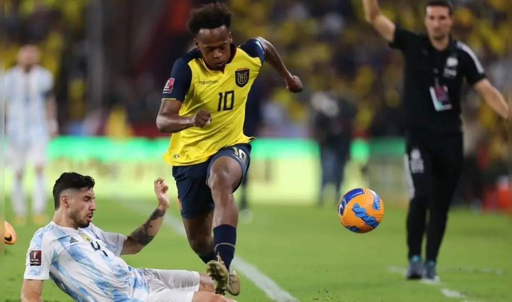 Ecuador recibe a Argentina por la fecha 18 de las Eliminatorias Qatar 2022. Foto: EFE.