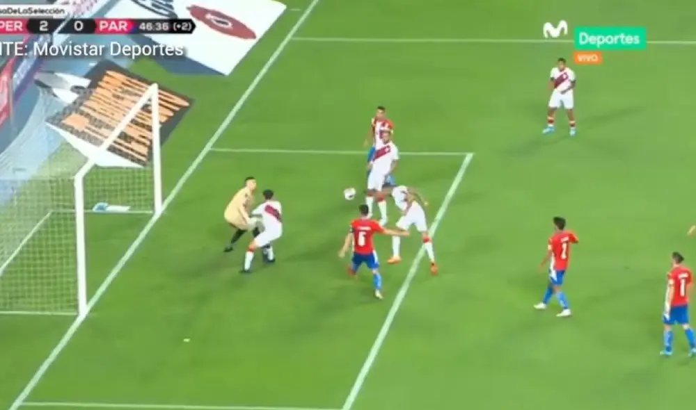 Perú gana 2-0 a Paraguay. Foto: captura Movistar Deportes