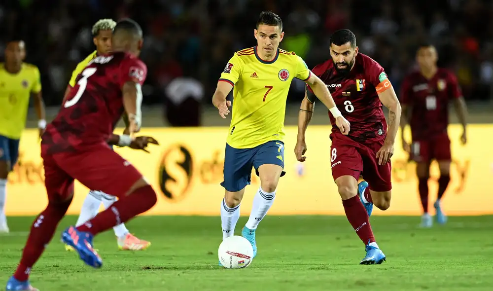 Colombia gana a Venezuela y sueña con el repechaje al Mundial Qatar 2022. Foto: @CONMEBOL