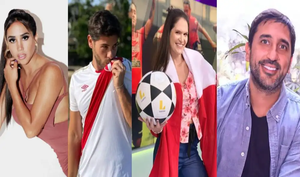 Lorena Álvarez, César Ritter, Melissa Paredes y Andrés Wiese fueron algunos de los personajes que manifestaron su felicidad por la victoria de Perú. Foto: Melissa Paredes/Andrés Wiese/Lorena Alvarez/César Ritter/Instagram