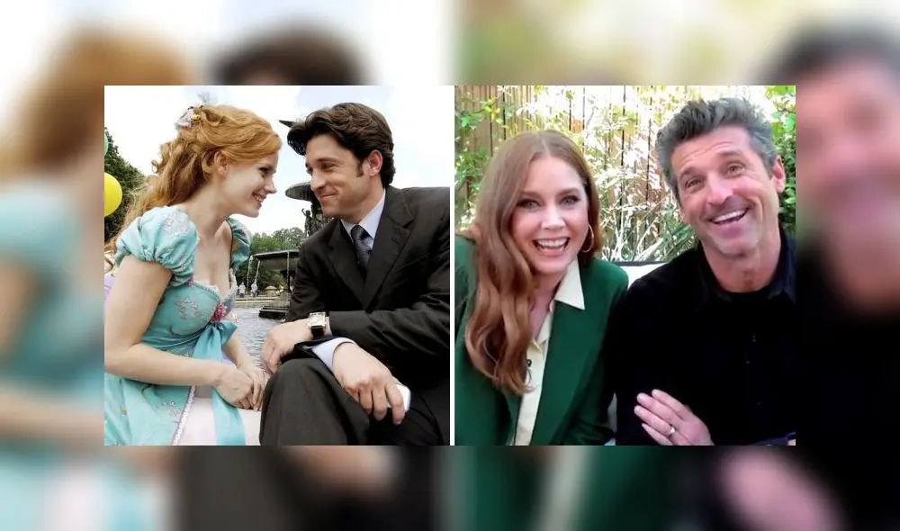 Se filtran imágenes de Amy Adams y Patrick Dempsey en el set de Encantada 2. Foto: Disney Plus.