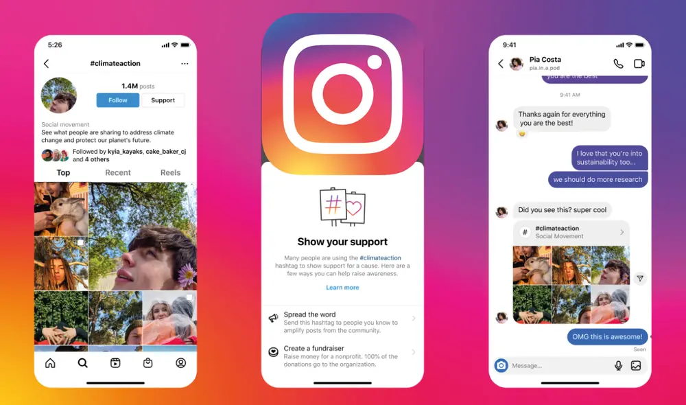 Las plataformas se suman al apoyo internacional frente a temas sociales. Foto: composición LR/ Instagram