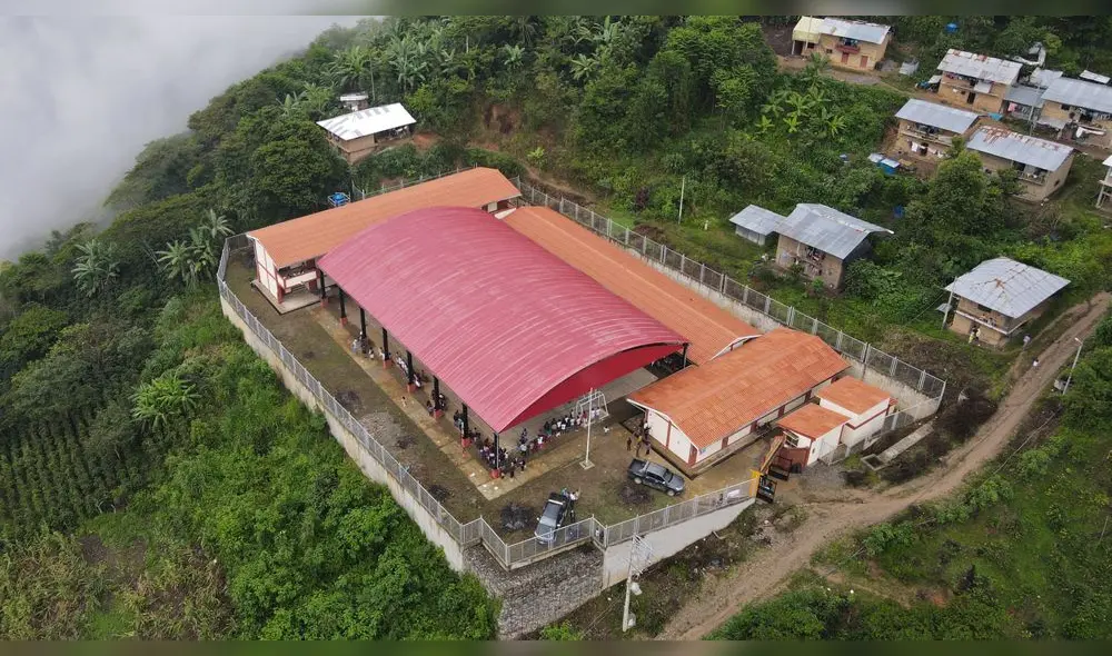 Institución Educativa n.° 17454 San Francisco de Asís, del caserío La Unión, cuenta con nueva infraestructura. Foto: GRA