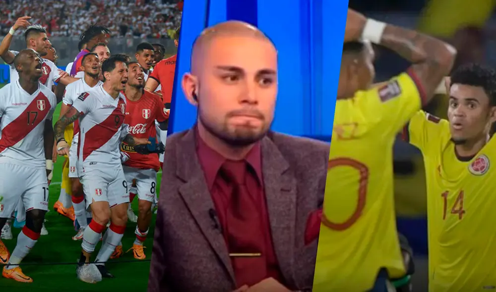 Samuel Vargas lamentó la eliminación de la selección Colombia. Foto: composición GLR/Selección Peruana/captura DirecTV Sports/@pulzo