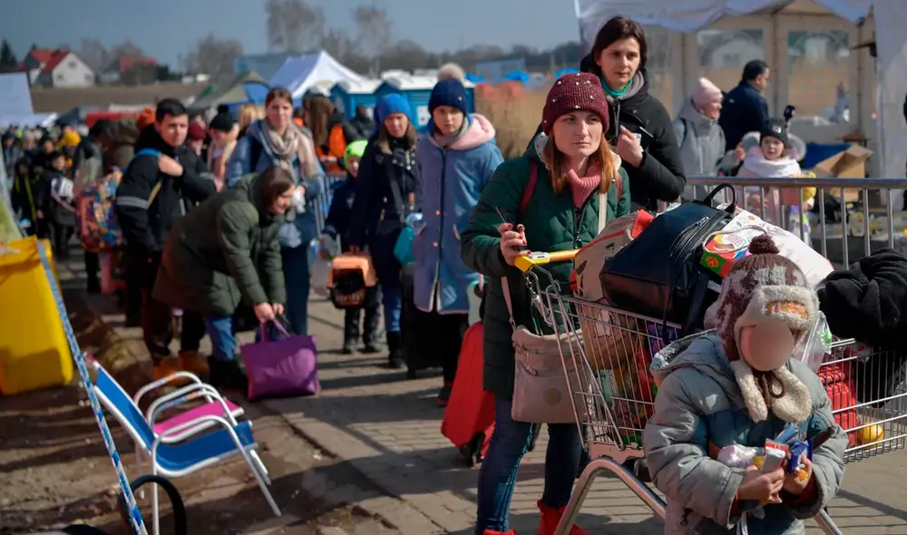 A estos refugiados se suman los más de 6,5 millones de desplazados internos en la propia Ucrania. Foto: AFP