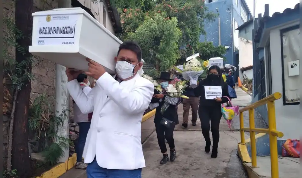 Restos mortales fueron entregados en ceremonia. Foto: Fiscalía Restos mortales fueron entregados en ceremonia. Foto: Fiscalía