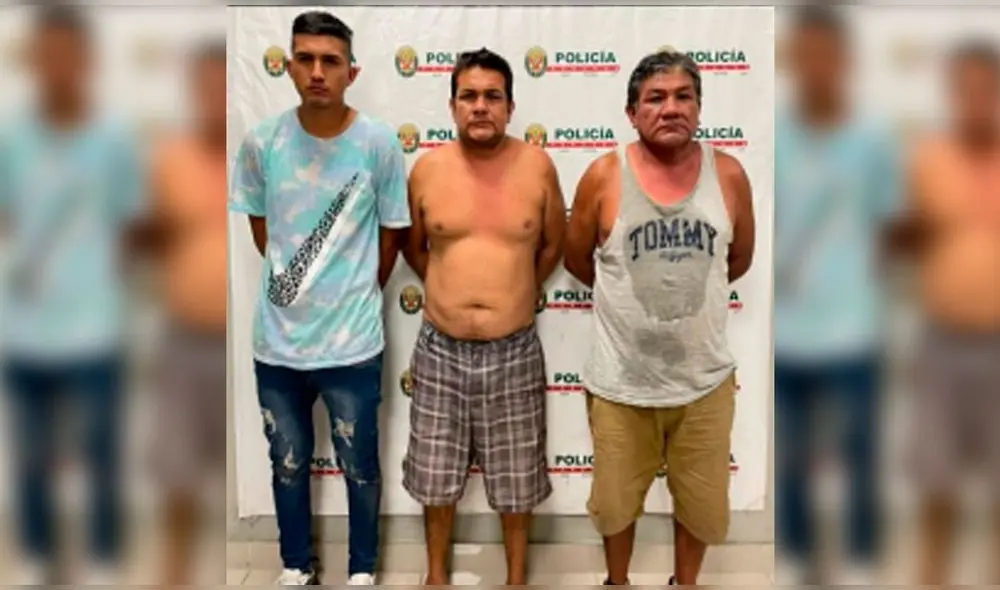 Sujetos son acusados de violencia y resistencia a la autoridad. Foto: PNP Sujetos son acusados de violencia y resistencia a la autoridad. Foto: PNP