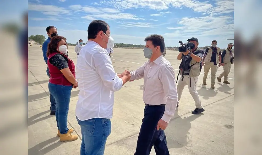 El presidente Castillo Terrones mantuvo una reunión con el alcalde de Piura Juan José Diaz Dios y el gobernador regional de Piura, Servando García. Foto: Gore Piura