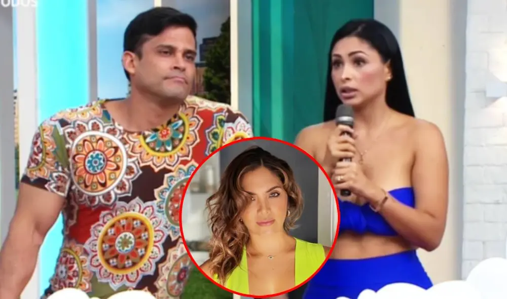Pamela Franco comenta sobre el enfrentamiento que hubo entre Christian Domínguez e Isabel Acevedo. Foto: composición/ captura de América TV/ Instagram