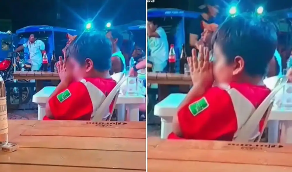 El menor, que fue grabado por la cuenta @cristelbardales, se robó la atención de miles de usuarios, quienes comentaron el viral clip. Foto: captura de Facebook.
