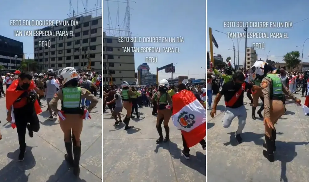 La viral escena, que fue grabada en los exteriores del Estadio Nacional, logró obtener miles de reacciones en poco tiempo. Foto: captura de TikTok