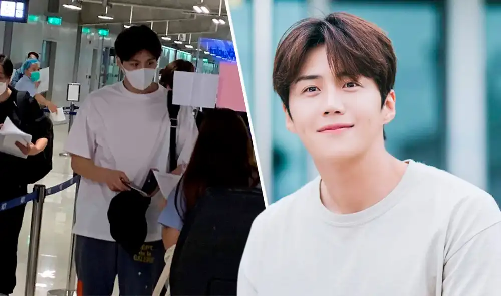 Kim Seon Ho: famoso actor no pasó desapercibido al arribar a la capital tailandesa. Foto: composición tvN/Twitter