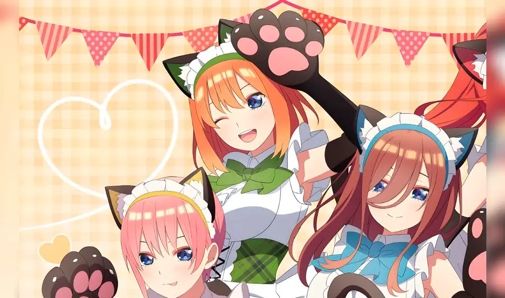 Yotsuba, Ichika y Miku de "Gotoubun no Hanayome". Foto: License Agent Yotsuba, Ichika y Miku de "Gotoubun no Hanayome". Foto: License Agent