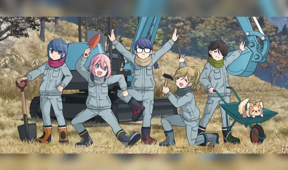 Arte promocional oficial de la película de "Yuru Camp". Foto: C-Station Arte promocional oficial de la película de "Yuru Camp". Foto: C-Station