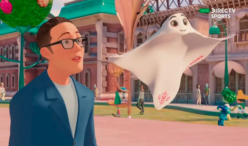 La'eeb es la mascota del Mundial Qatar 2022. Foto: Captura DirecTV Sports