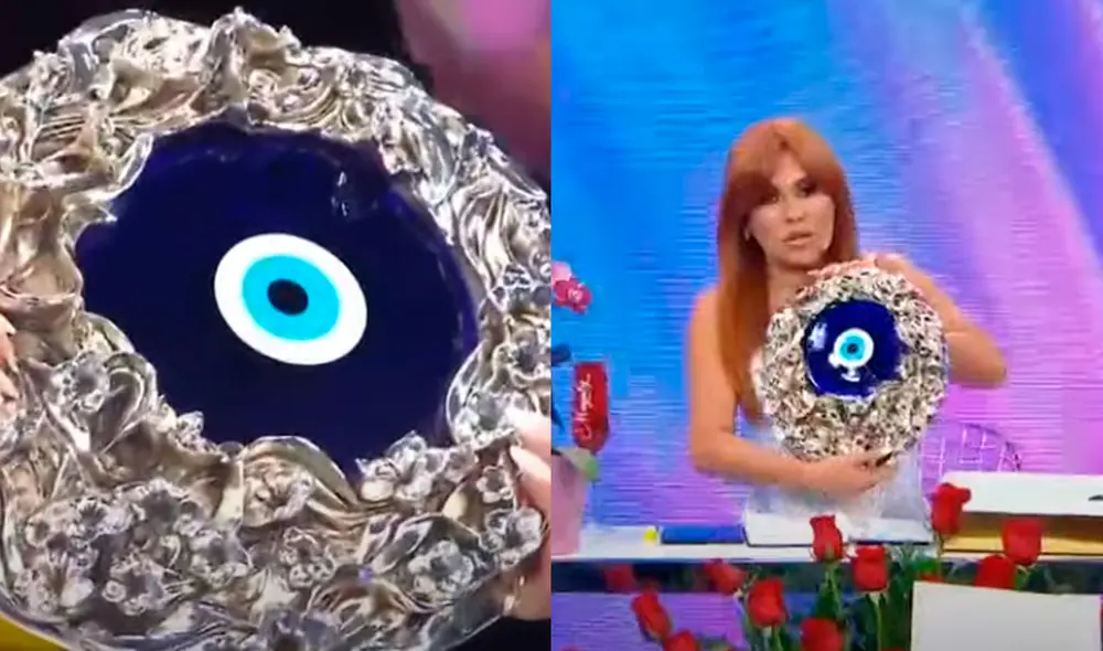 Hijas de Andrés Hurtado le regalaron un ojo turco a Magaly. Foto: captura/ATV