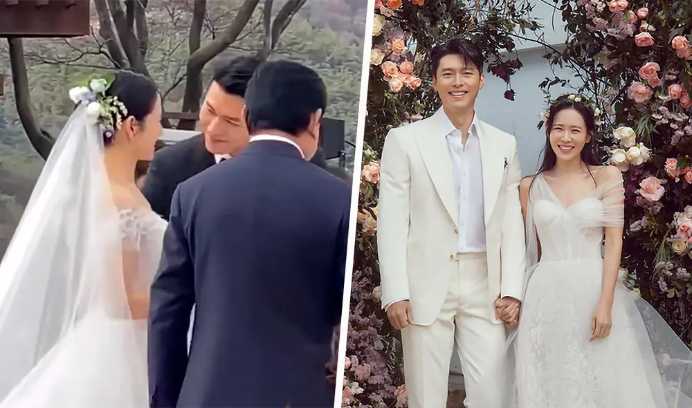 Amor en el aire. Son Ye Jin y Hyun Bin hicieron público su romance el 1 de enero del 2021. Foto: composición/Twitter/VAST