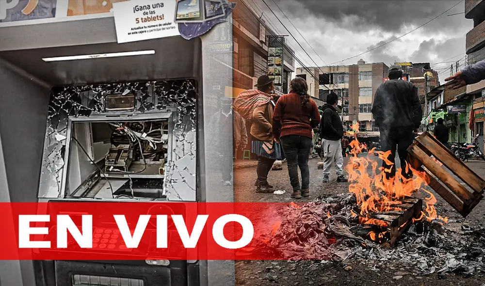 En Huancayo se generaron saqueos y robos. También hubo represión policial. Foto: composición Jazmin Ceras / difusión / Huancayork Times