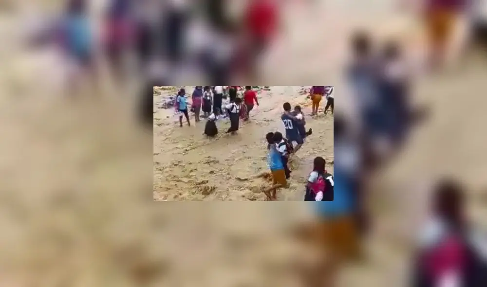 Río incrementó su caudal debido a las lluvias. Foto. captura video cortesía Río incrementó su caudal debido a las lluvias. Foto. captura video cortesía