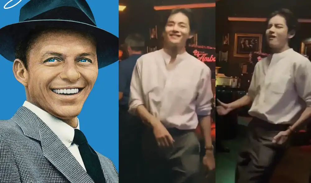 V es un apasionado del jazz y ahora lo demuestra bailando la canción ícono del género musical que fue popularizada por Frank Sinatra, "Fly me to the moon". Foto: composición La República / Instagram / @thv