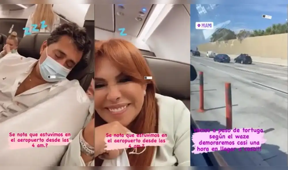 Magaly Medina acudió a nuevo viaje en compañía de su esposo Alfredo Zambrano. Foto: composición/Instagram