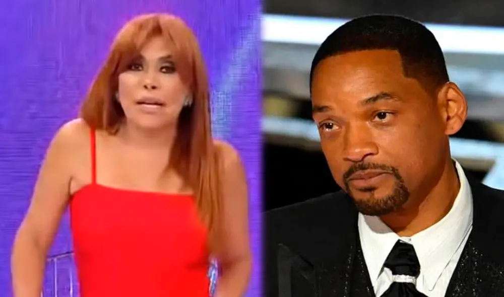 Magaly Medina se pronunció sobre el escándalo que protagonizó Will Smith. Foto: captura ATV / AFP