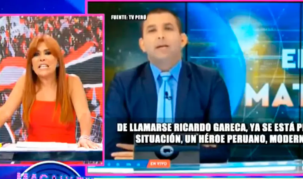 Magaly Medina le recordó al periodista que Ricardo Gareca no es peruano. Foto: captura ATV
