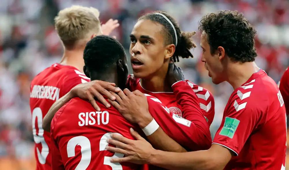 Yussuf Poulsen juega en el Leipzig de Alemania. Foto: EFE