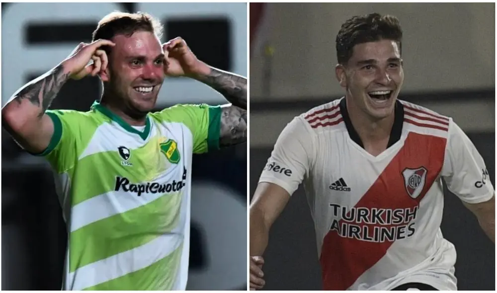 Carlos Rotondi y Julián Álvarez buscarán ser protagonistas en este partido por la liga argentina. Foto: composición LR/Defensa y Juticia/AFP