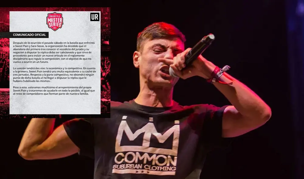 FMS España sancionó la conducta de Sweet Pain durante la jornada 3 de FMS España. Foto: Urban Roosters/FMS España/composición LR FMS España sancionó la conducta de Sweet Pain durante la jornada 3 de FMS España. Foto: Urban Roosters/FMS España/composición LR