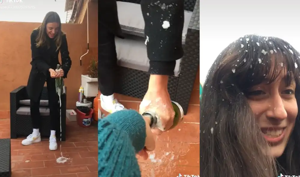 La joven intentó ayudar a su compañera, pero terminó siendo la protagonista de un blooper. Foto: captura de TikTok La joven intentó ayudar a su compañera, pero terminó siendo la protagonista de un blooper. Foto: captura de TikTok