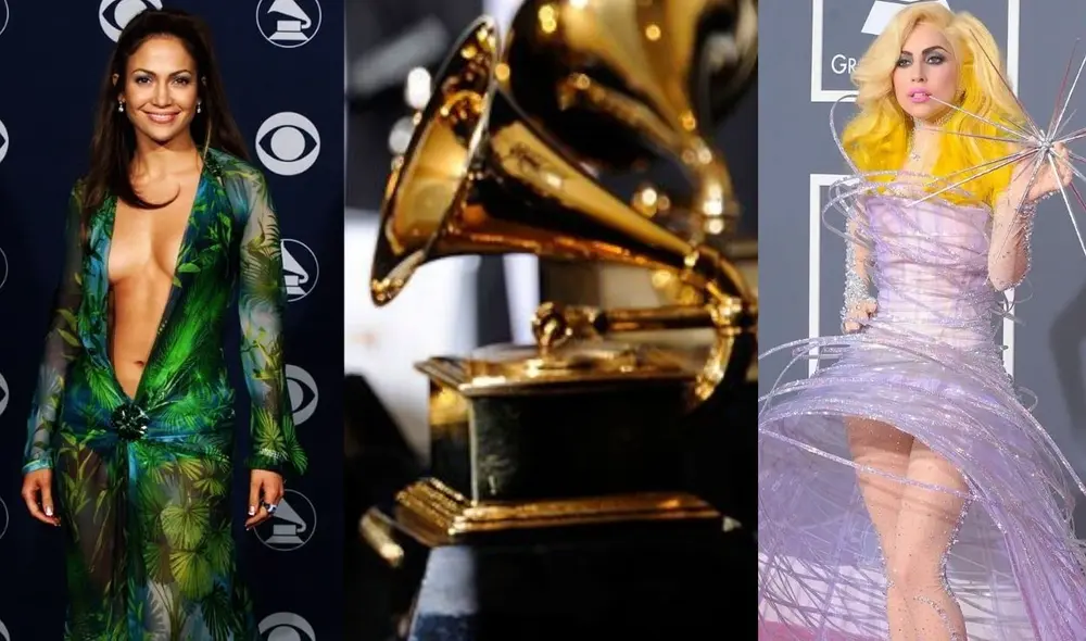 Grammy 2022: Estos fueron los looks más extravagantes en la historia de la premiación. FOTO: Instagram Composición