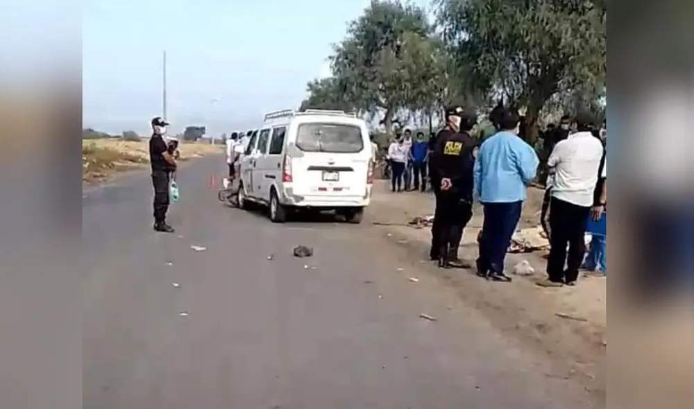 La Policía Nacional llegó al escena del accidente para las diligencias de ley. Foto: Noticias Pampas de Jagüey. La Policía Nacional llegó al escena del accidente para las diligencias de ley. Foto: Noticias Pampas de Jagüey.