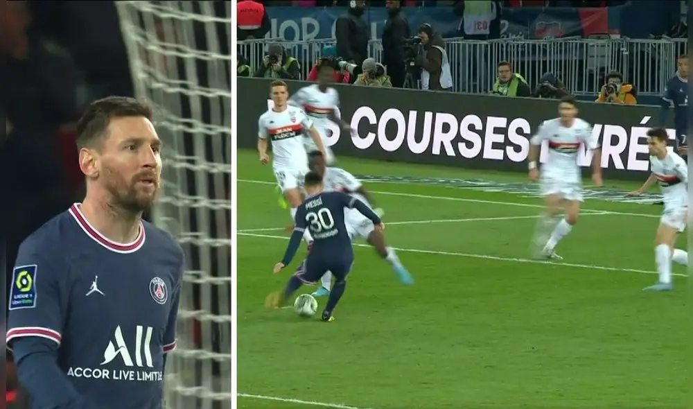 Lionel Messi marcó su octavo tanto en la temporada con el cuadro francés. Foto: captura ESPN.