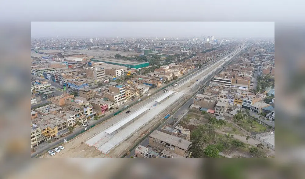 A la fecha se ejecutó 16.000 metros de losa de concreto a lo largo de la ruta. Foto: MML A la fecha se ejecutó 16.000 metros de losa de concreto a lo largo de la ruta. Foto: MML