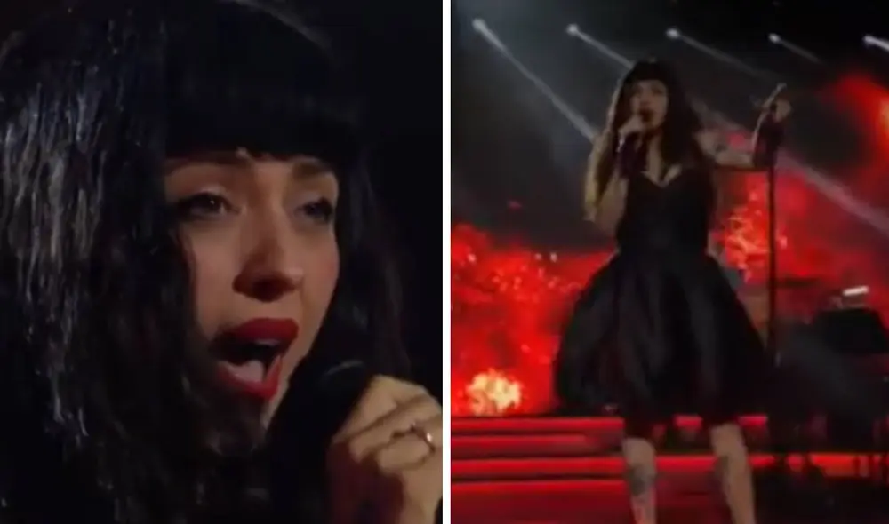 Mon Laferte deslumbró son su presentación en el pre-show de los Grammy Latinos. Foto: captura de YouTube